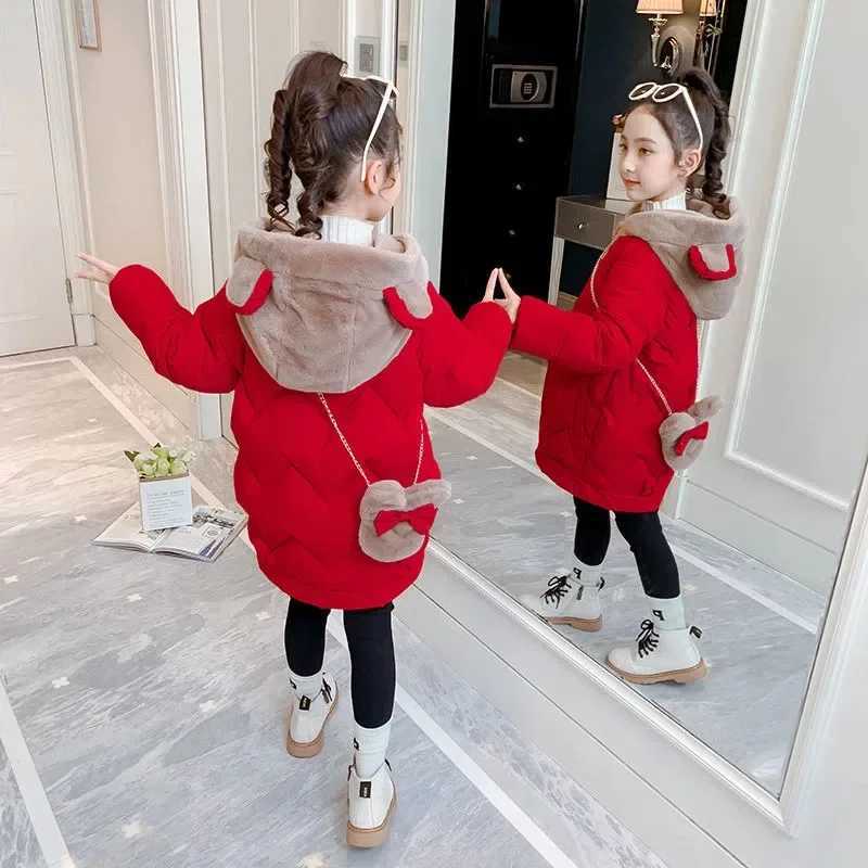 Girls Thick Cotton Clothes Jackets Winter Children FleeceLined Warm Coats Kids Padded Hooded Parka Outerwear Fashion Snowsuit Y251023