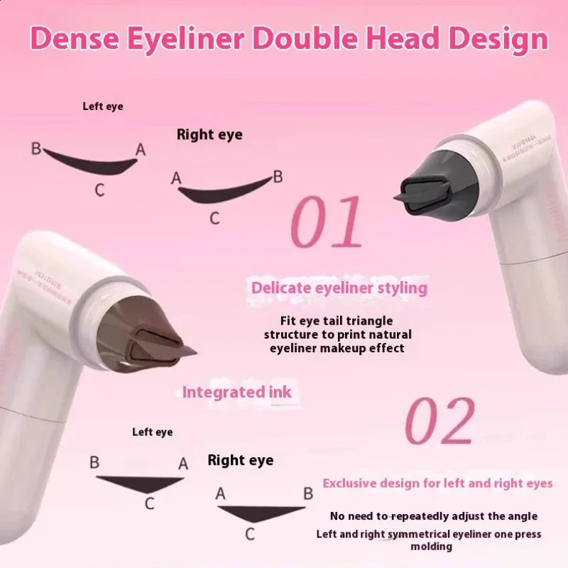 DualHead Rotatable Eyeliner Stamp Integrated Waterproof Long Wear Wing Stencil DIY Liquid Eye Liner Pen Fast Drying Makeup 251014