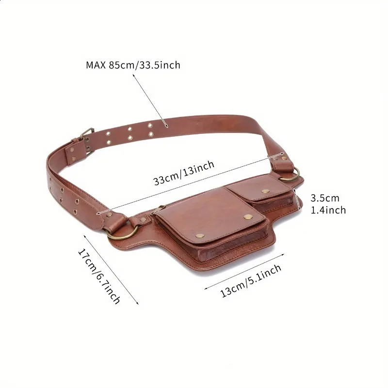 1pcs Vintage Outdoor Cycling Waist Bag MultiFunctional Organizer Phone Pouch Waterproof Sports Fanny Pack with Adjustable Strap251023