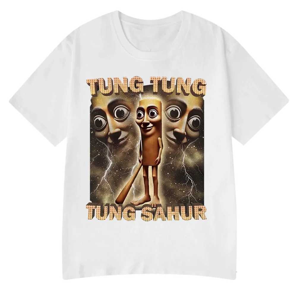 Tung Sahur Meme T Shirt Tralalero Tralala Bombardiro Crocodilo Funny Tshirt Men Women Polyester Short Sleeve TshirtXJ251023