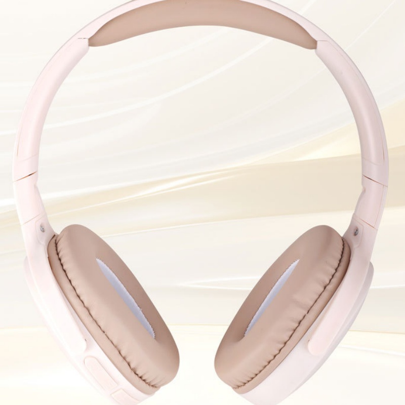 White Over-Ear Wireless Headphones with Sleek Design, Deep Bass, Fold-able