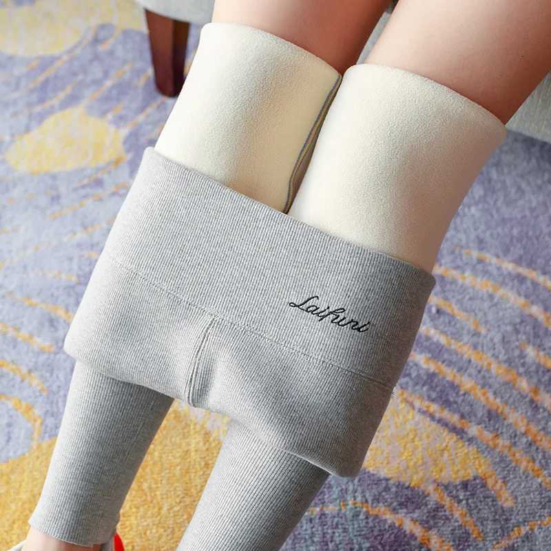 Womens Winter Warm Leggings Thermal Thicken 2025 High Waist Ribbed Leggings Fleece Lined Tights Sexy Casual High Quality PantsT251023