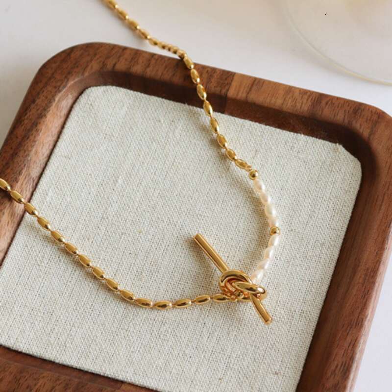 Necklace Designer luxury knot pendant necklace Freshwater Cultured Pearl for Women men Exquisite Fashion High-End copper plated with 18K gold Festival