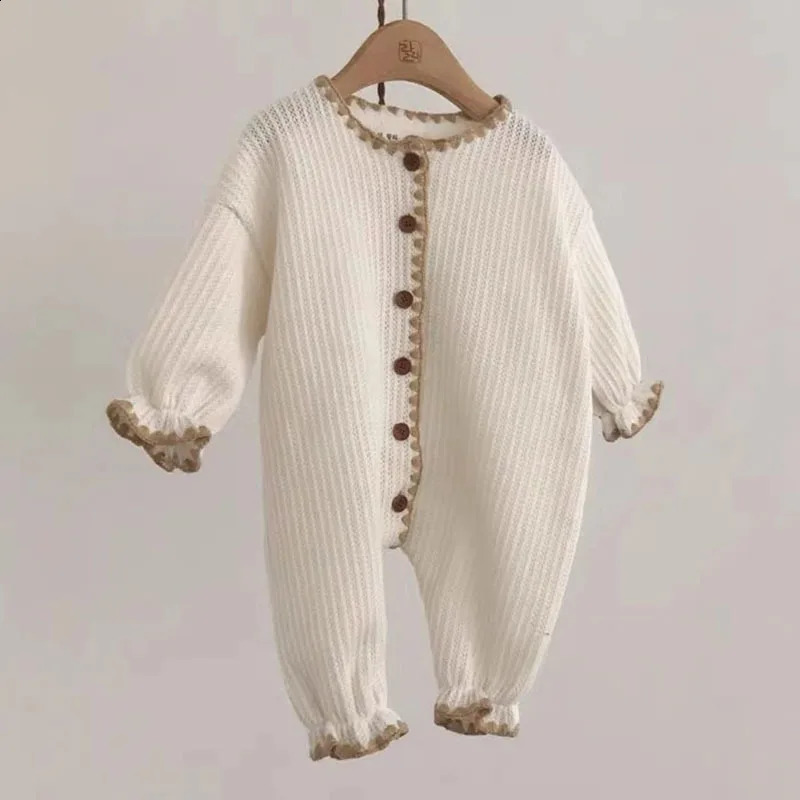 Baby Girl Vintage Romper Japan Style Infant Soft Cotton Long Sleeve Jumpsuit born Pajamas Baby Casual Home Clothes 024M 251023