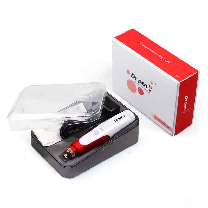 Dr Pen Microneedling Ultima N2 with 12 Pins Needle Cartridges 2pcs Professional Dermapen Beauty Skin Care MTS Face Mesotherapy Derma Pen Rolling Syste