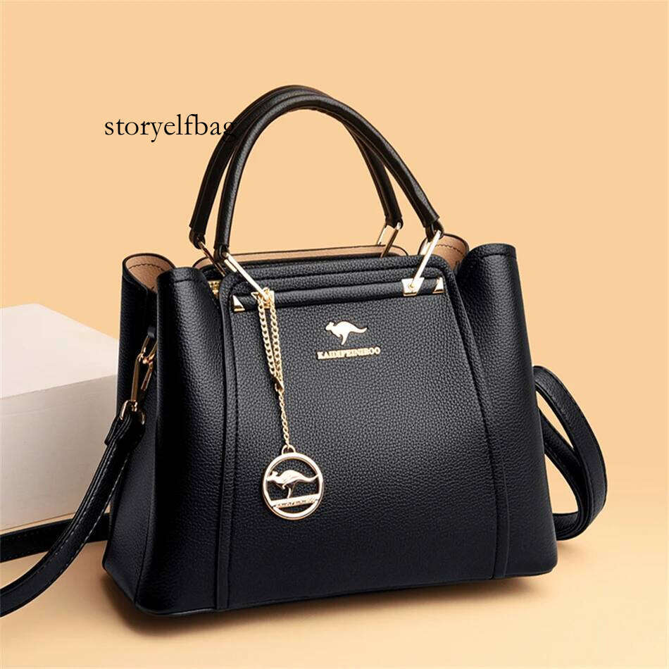 Soft Leather Handbags Women Bags Designer 3 Layers Shoulder Crossbody Sac Ladies Large Capacity Shopping Messenger Tote