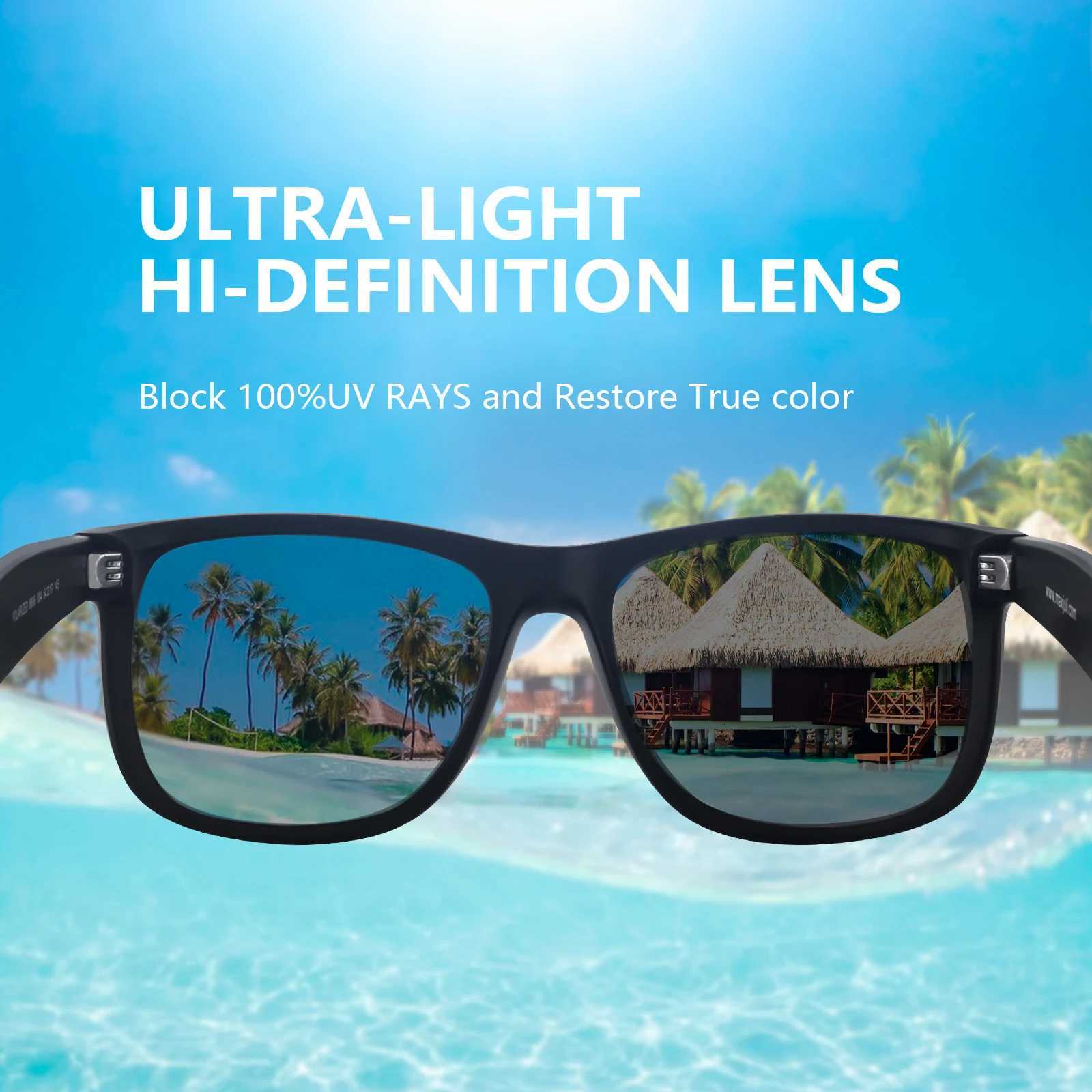 MAXJULI Polarized Sunglasses Men WomenUV400 Rectangular Sun Glasses Driving Running Fishing Male Female Glasses 8806W251023