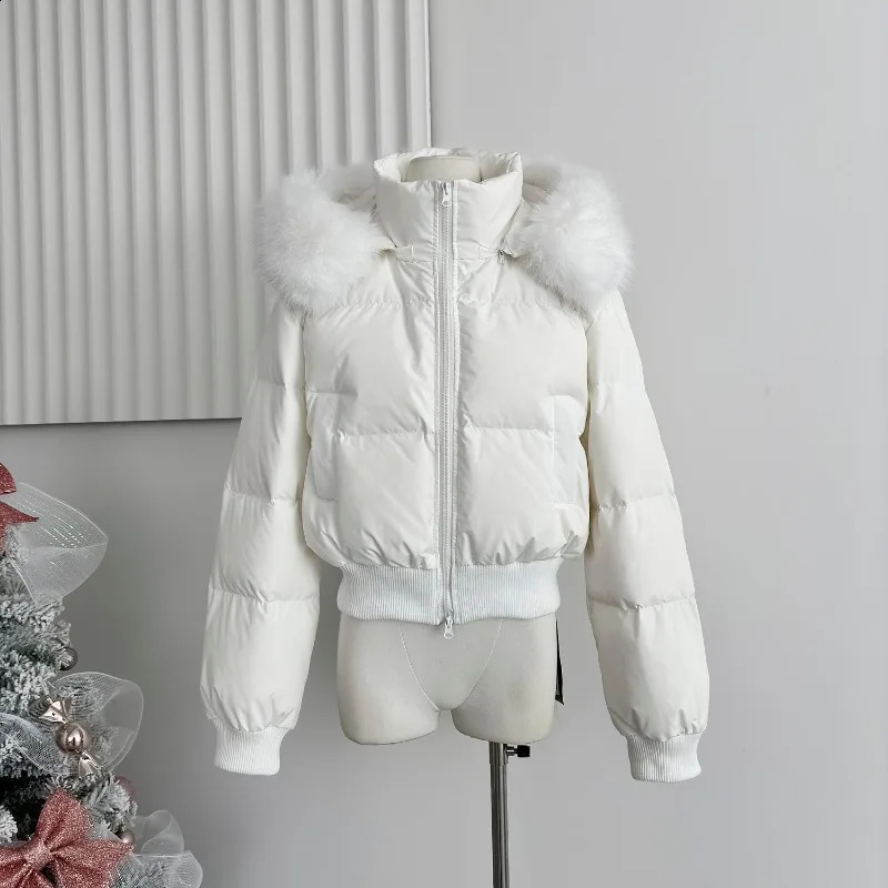 Winter Faux Collar Hooded Short Cotton Coats Tops Thicken Warm Fashion Parkas Casual Chaquetas Korea Women Jackets 251021