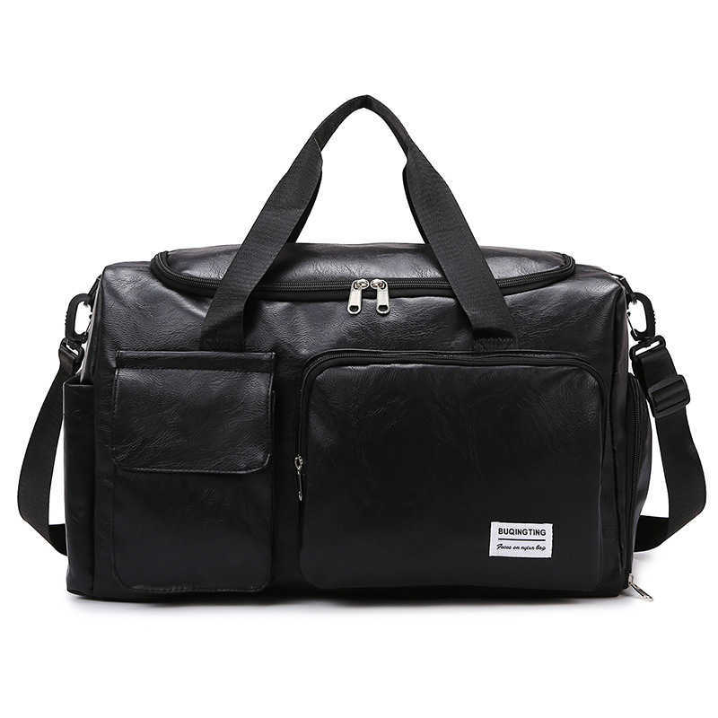 Travel Bag Large Capacity Handheld Portable Storage Bag with Independent Shoe Compartment Sports Gym Bag PU Short Trip Luggage Bag W251023