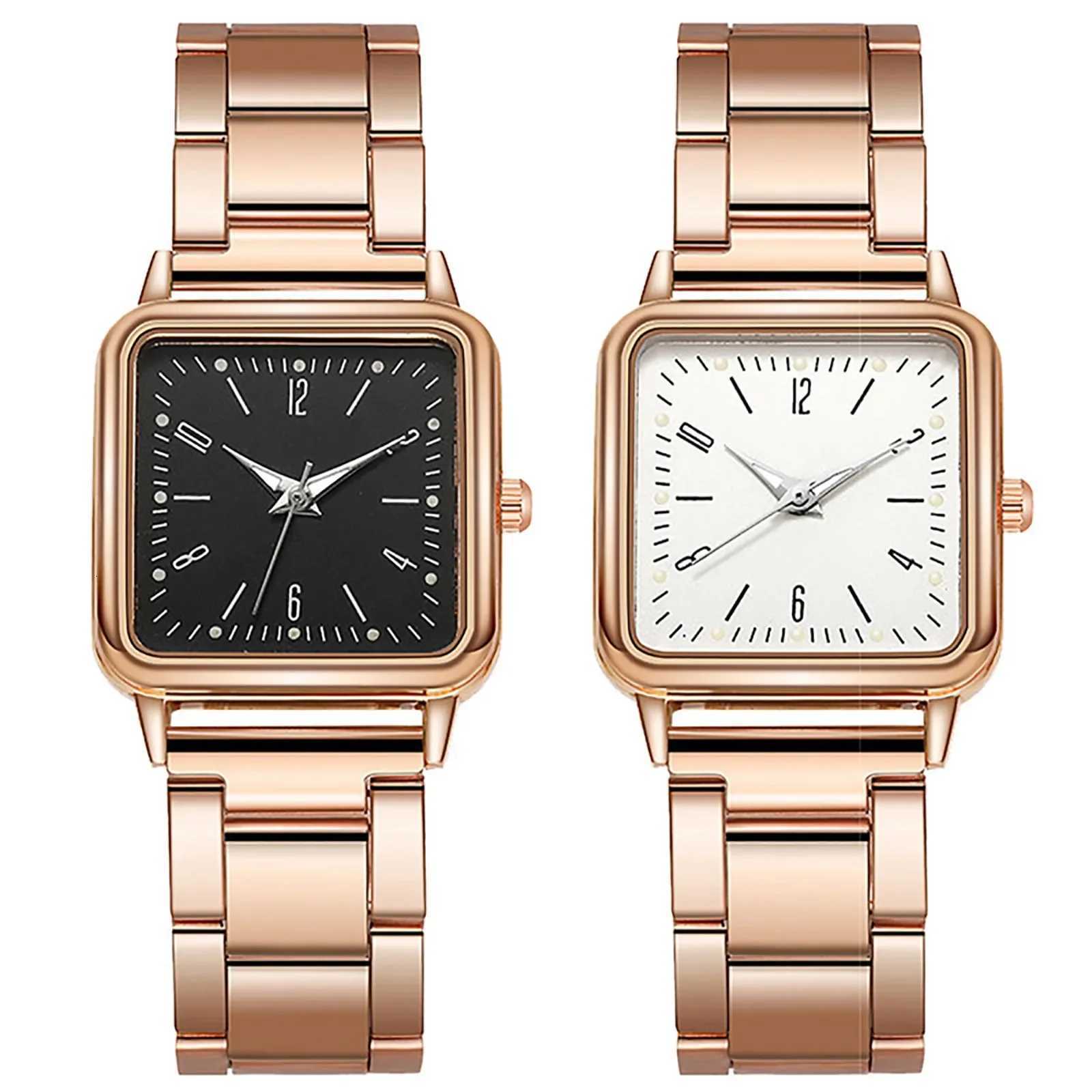 2024 Business Quartz Watch Women Rose Gold Simple Fashion Casual Brand Wristwatch Luxury Lady Square Watches Relogio FemininoL251023