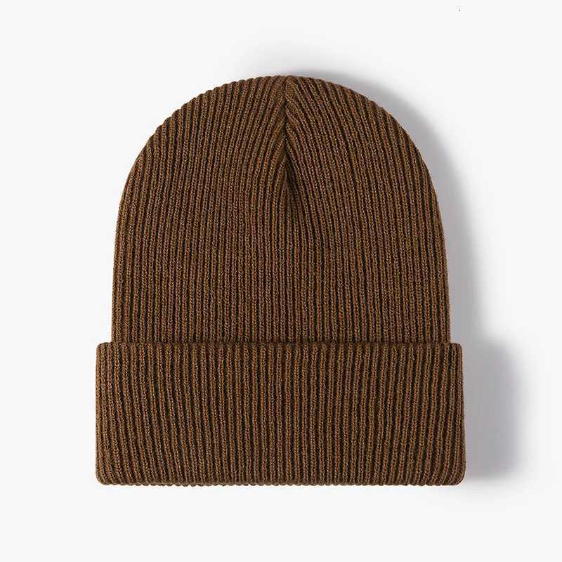 New Wen Men Autumn Winter Warm Beanie Hat Solid Color Lady Ma Stretch Knitted Crochet Beanies Hat For Wen MenW251023