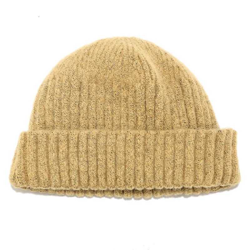 Autumn and Winter Street Trendy Hip Hop Guapi Hat Korean Edition Solid Color Knitted Hat Mens and Wens Outdoor Warm HatW251023