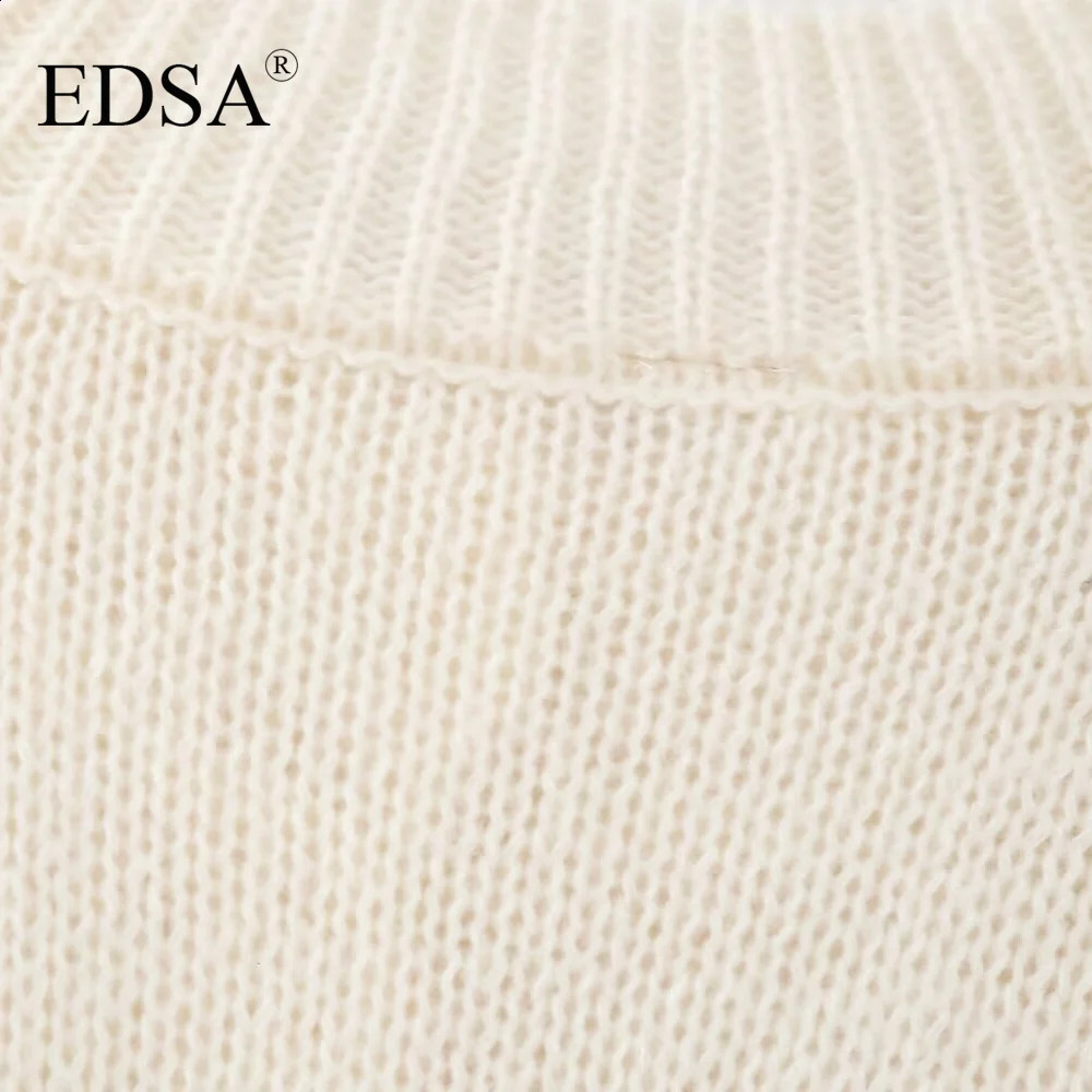EDSA Women Basic Casual Loose Button Plain Knit Sweater Solid Coat Autumn Winter Fasion Lazy Cozy 251022