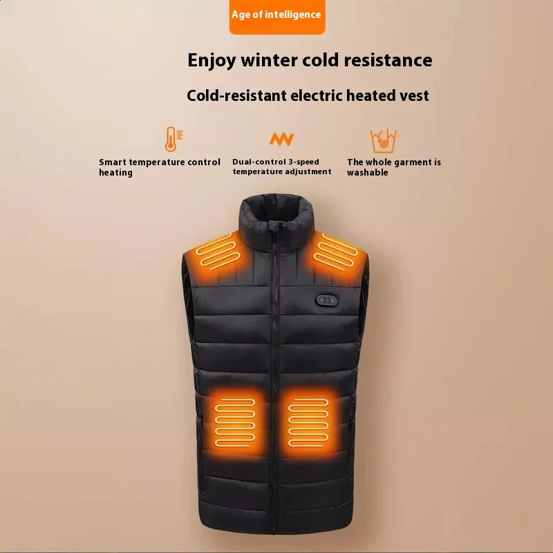 Winter Unisex Slim Fit Multifunctional Cold Resistant Warm Comfortable Wele Intelligent Heating Motorcycle Rider Vest 251023