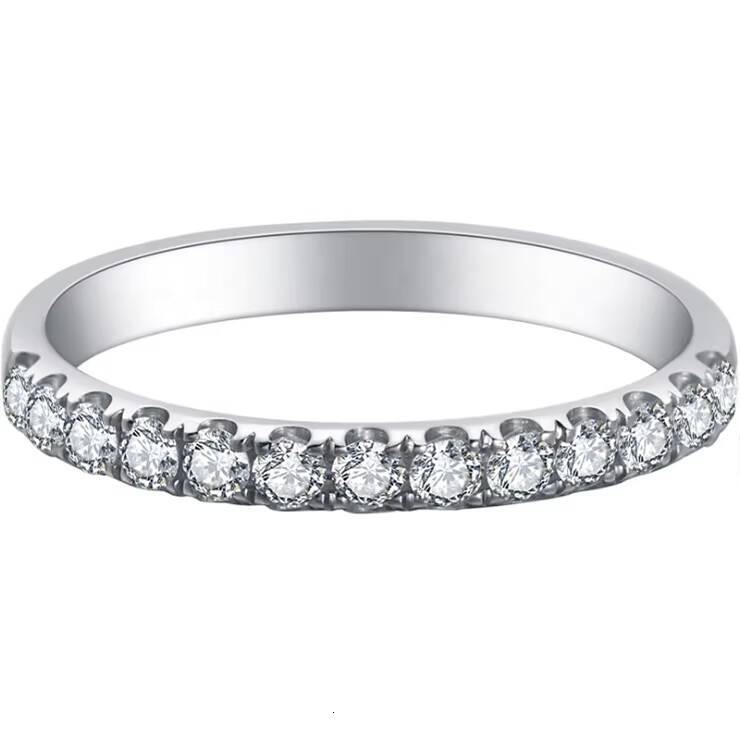 Most Popular 033ct Moissanite Engagement Ring Sterling Silver 925 Wedding Gift Moissanite Band Ring for Girls