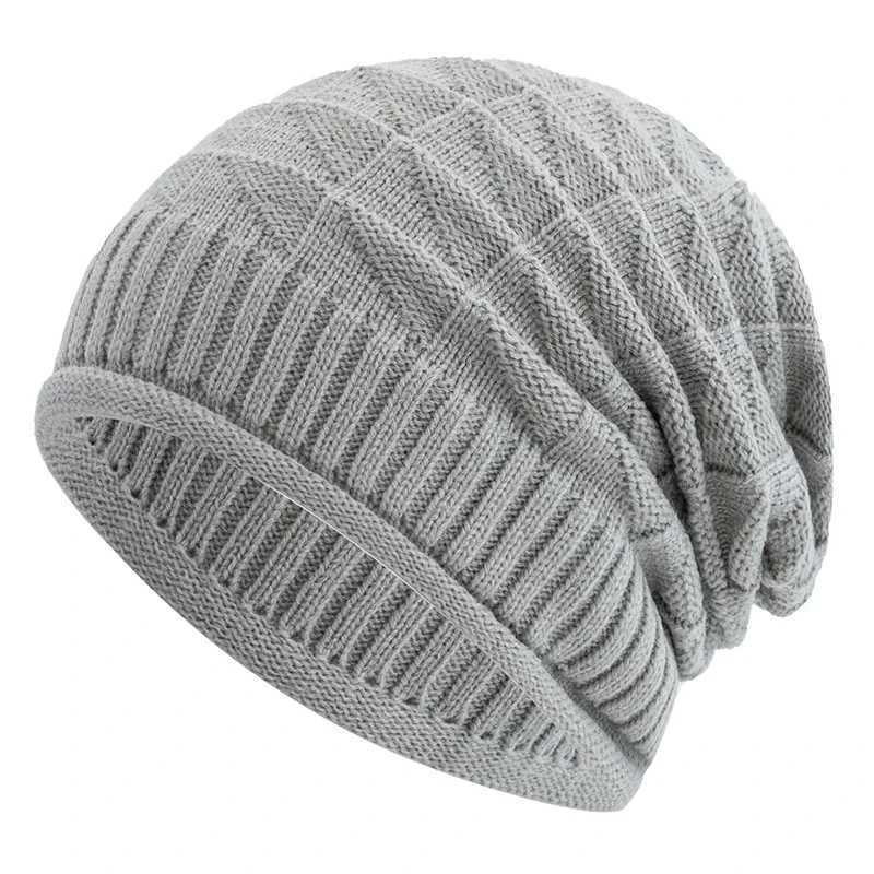 Hot Sa Long Size Winter Hat Casual Street Autumn Daily Beanies For Wen Solid BonnetW251023