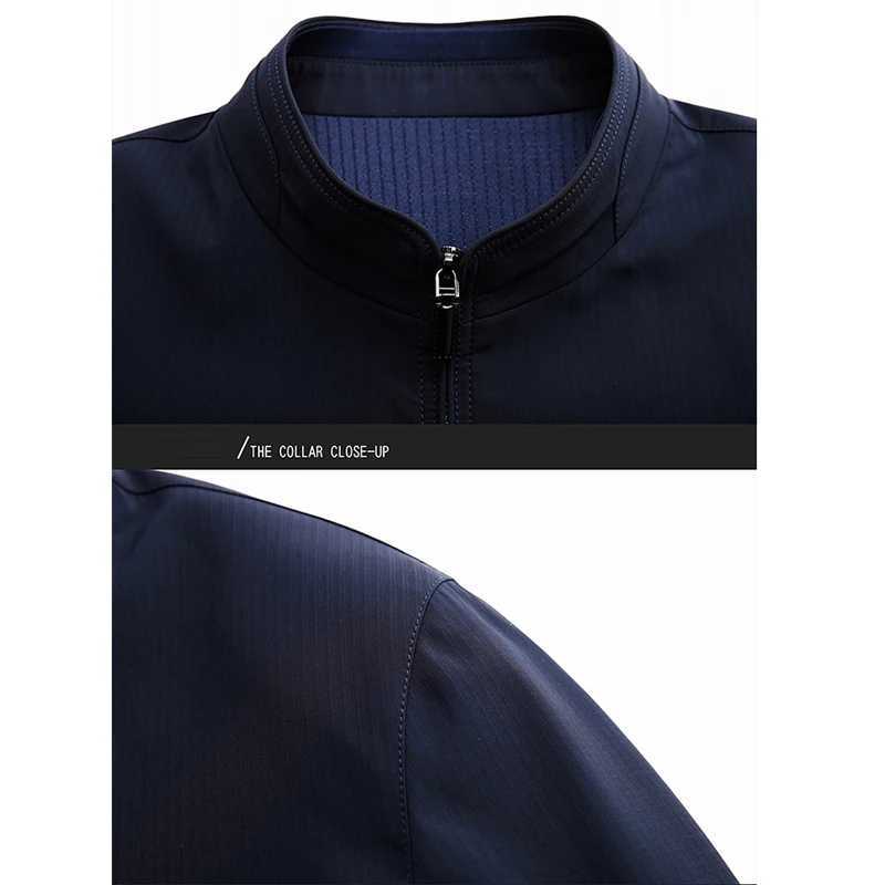 Stand Collar Thin Mens Jacket Men Blazer Newest Spring Autumn Business Jacket Coat Male Casual Outerwear Men Clothing Brand W251023