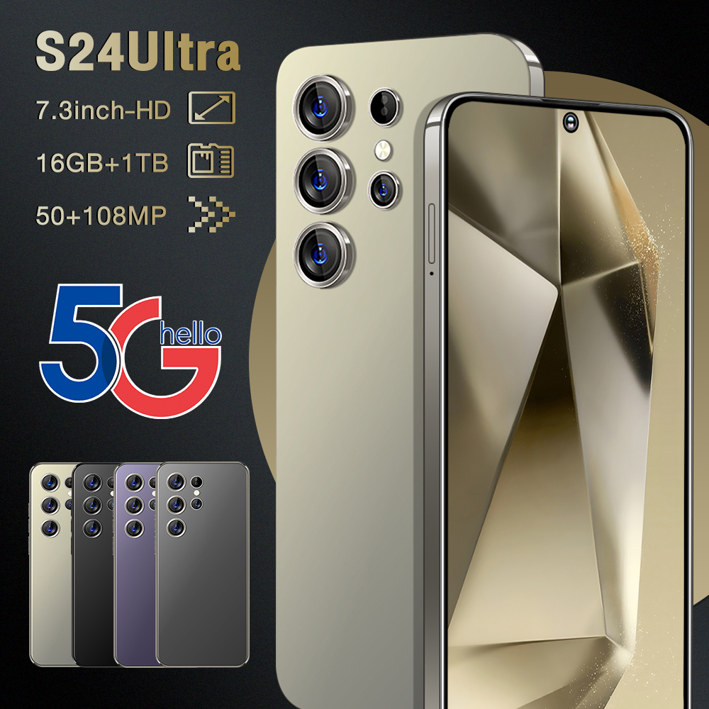 S24Ultra original global version Snapdragon 8 Gen3 10-core 7.3-inch perforated 1440*3200 5G Smartphone 50MP+108MP battery 8000mAh Android 15.0 fast ch