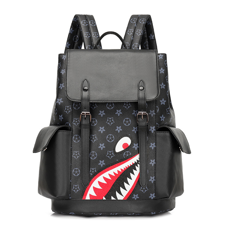 2025 Trendy Fashion Vintage Pattern Backpack College Style Unisex Backpack Large Capacity Laptop Bag Stain-Resistant Contrast Color School Bag