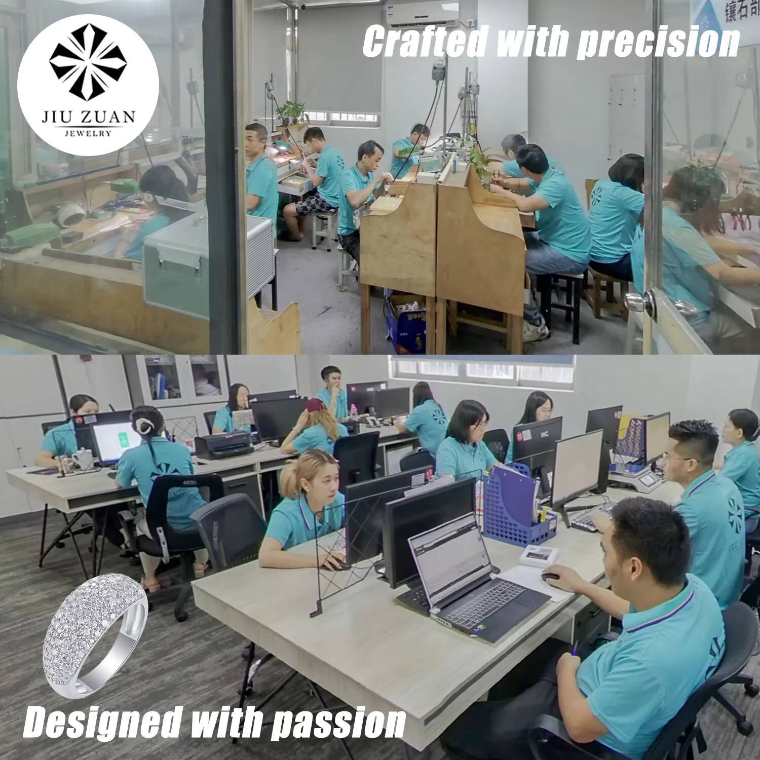 Luxury Moissanite Pav Ring S925 Sterling Silver 18K White Gold Plated Elegant Dome Design Jewelry for Women