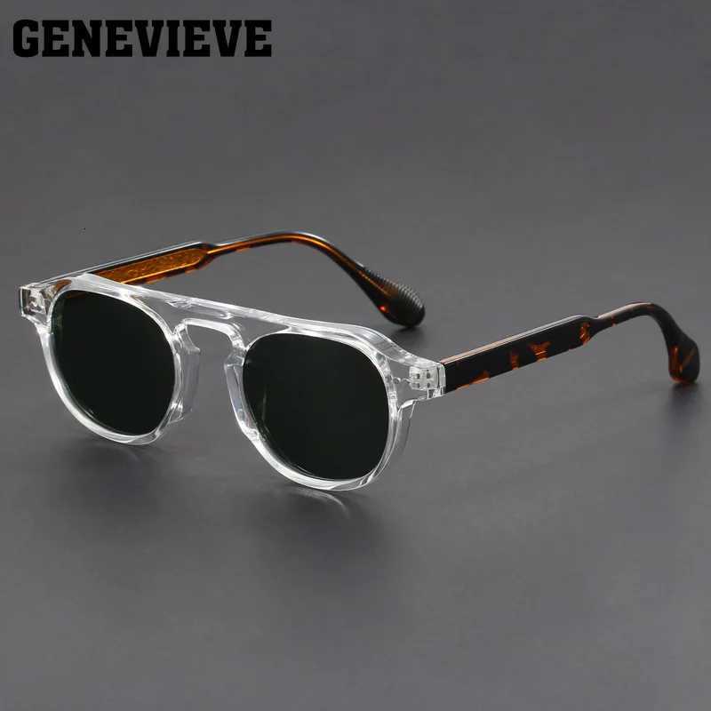 GENEVIEVE Retro Personalized Large Frame Design UV Protection Men Women Polarized Sunglasses Customizable Prescription 1077W251023
