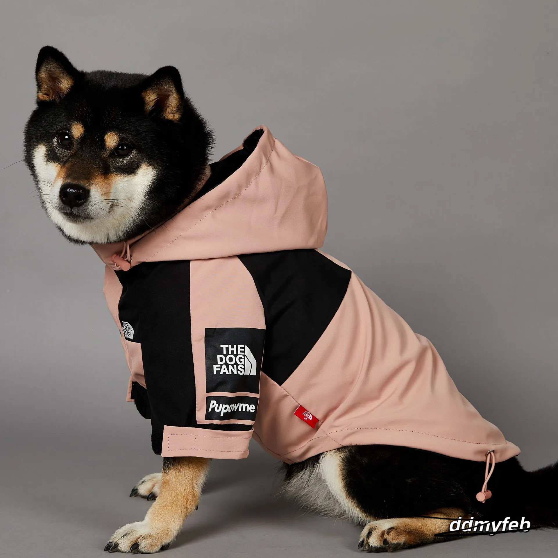 Outdoor Jacket, Warm Coat For Small To Large Dogs, Pink Black Color Dog Hooded Jacket With Leash Hole, Waterproof Windproof Pet Snow Jacket 5Xl A304 D