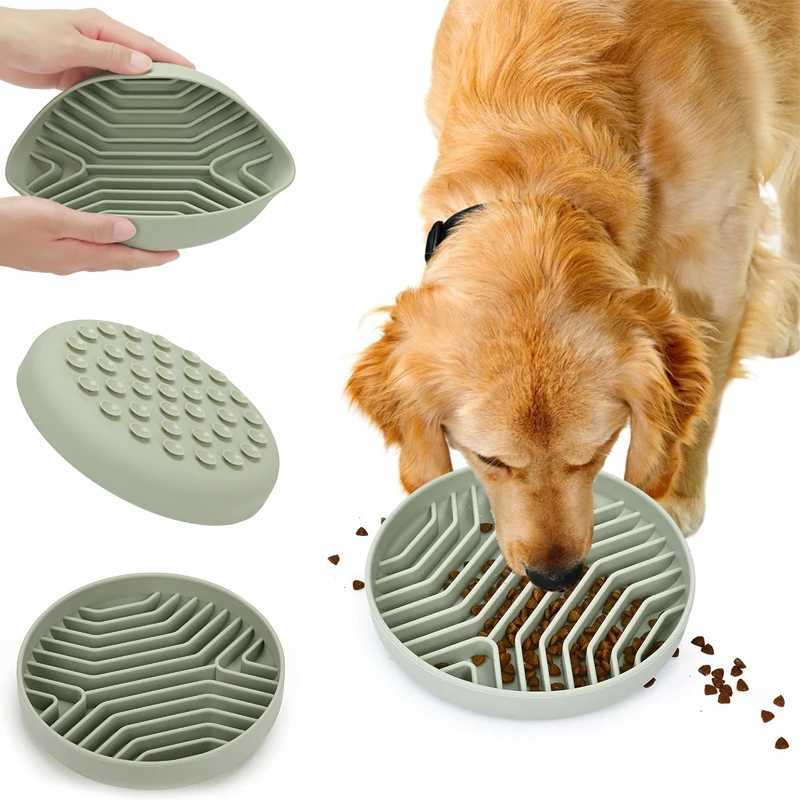 Pet Placemat Cat Slow Feeding Mat Dog Lick Mats Silicone Pet Eating Slowly Food Bowl Puppy Bath Distracted Licking Plate Cutlery Y251023