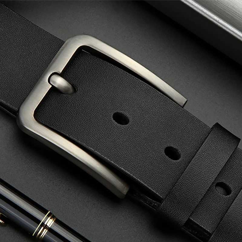New Business Leisure Mens Belt Trend Alloy Square Buckle Belts Male Famous Brand Luxury Designer PU Leather Jeans Belts for MenXJ251023