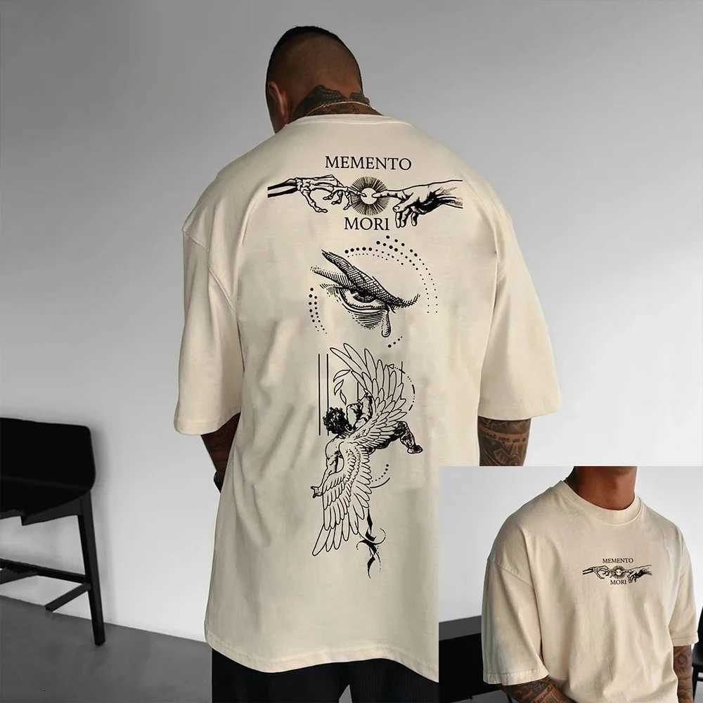 Summer Mens Harajuku Y2k Shirt with Pattern Womens Luxury Cotton ShortsLeeved Tshirt Mens Casual Retro Street TopXJ251023
