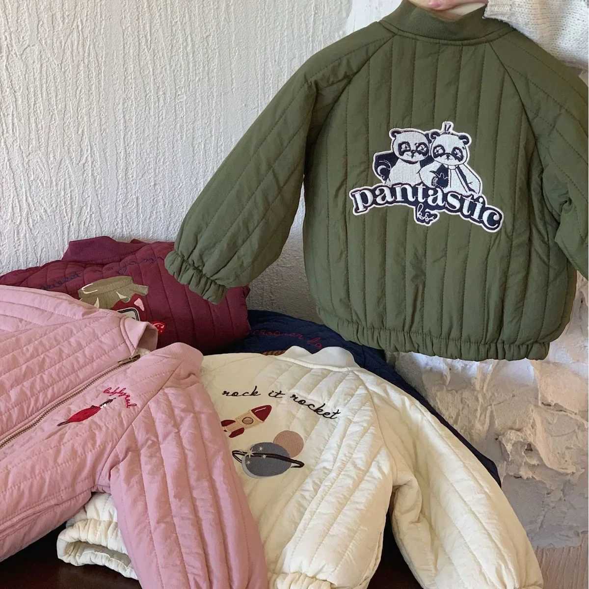 2025 Winter Plush Kids Jacket Cartoon Print Thcken Cotton Childrens Outerwear Coat Warm Girls Cotton Coat Boys Baseball Coat Y251023