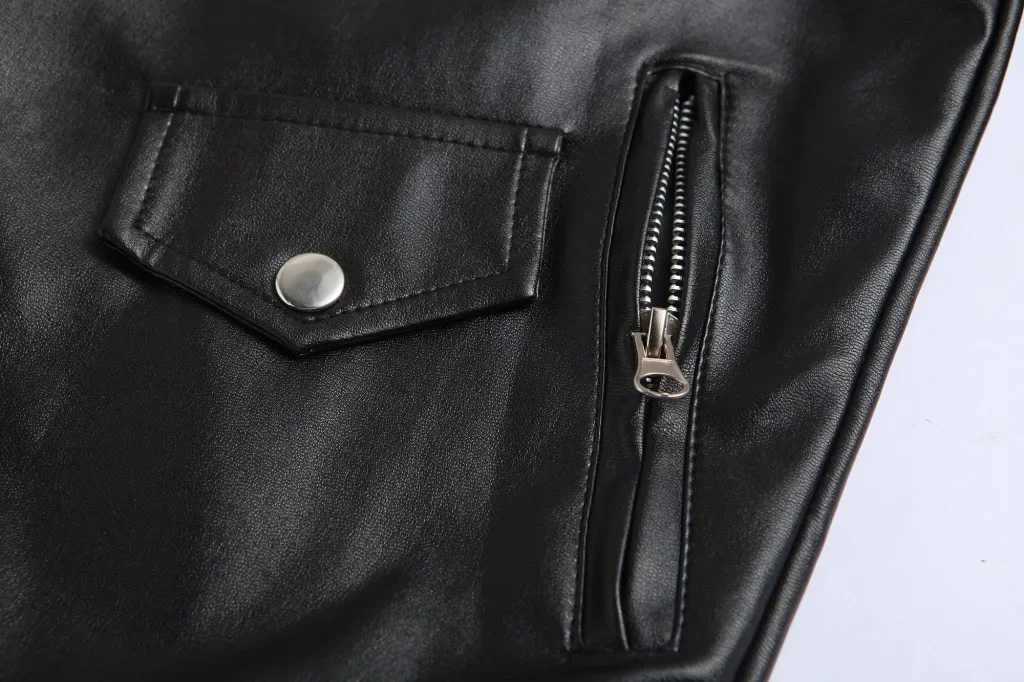 Casual Jackets Men PU Leather Streetwear Blazer Jacket Men Outerwear Motorcycle Fashion Slim Fit Leather CoatLeather Jacket W251023