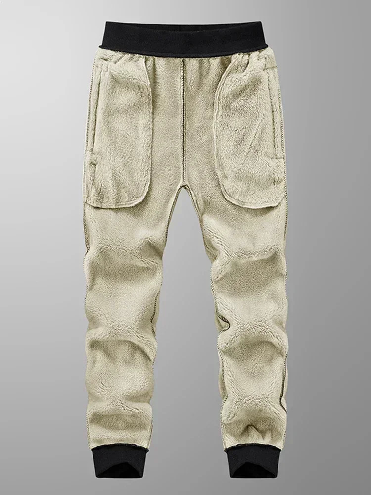Winter Mens Sweatpants Thick Warm Fleece Joggers Sportswear Zip Pockets Cotton Casual Track Pants Plus Size 6XL 7XL 8XL 251023