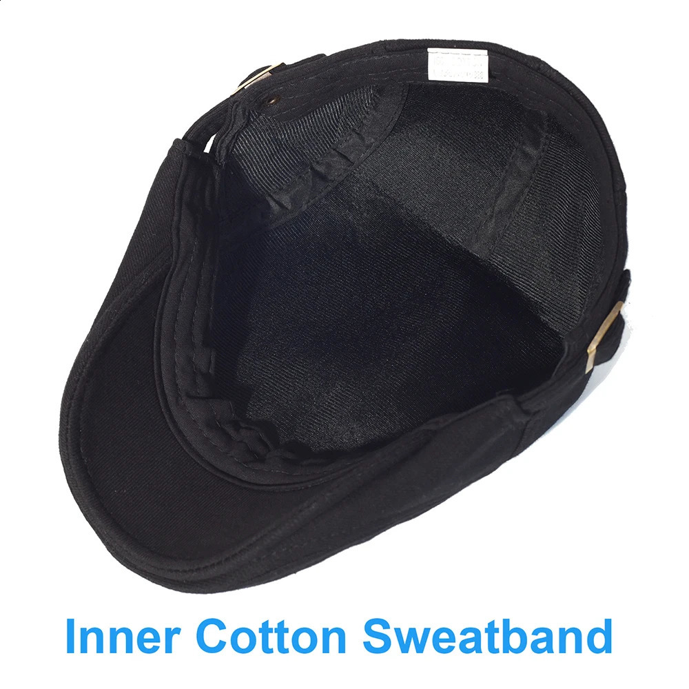 Cotton Adjustable sboy Caps Men Woman Casual Beret Flat Ivy Cap Soft Solid Color Driving Cabbie Hats 251021