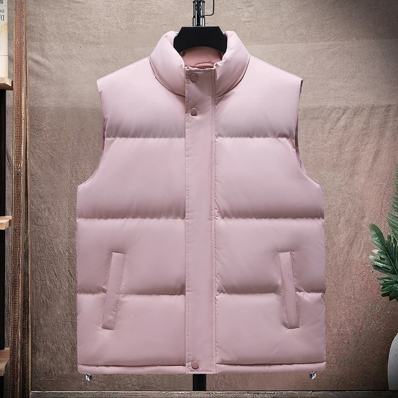 Vest Mens Winter Thick Casual Fashion Warm Loose and Versatile Sleeveless with Cotton Shoulder Solid Color Men 251023