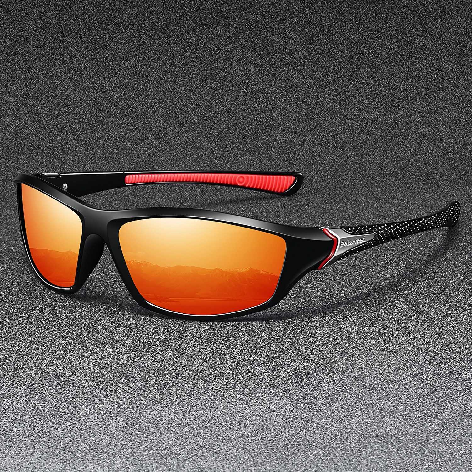 UV400 Polarized Fishing Sunglasses Retro WrapAround Lightweight for Driving Outdoor UnisexW251023