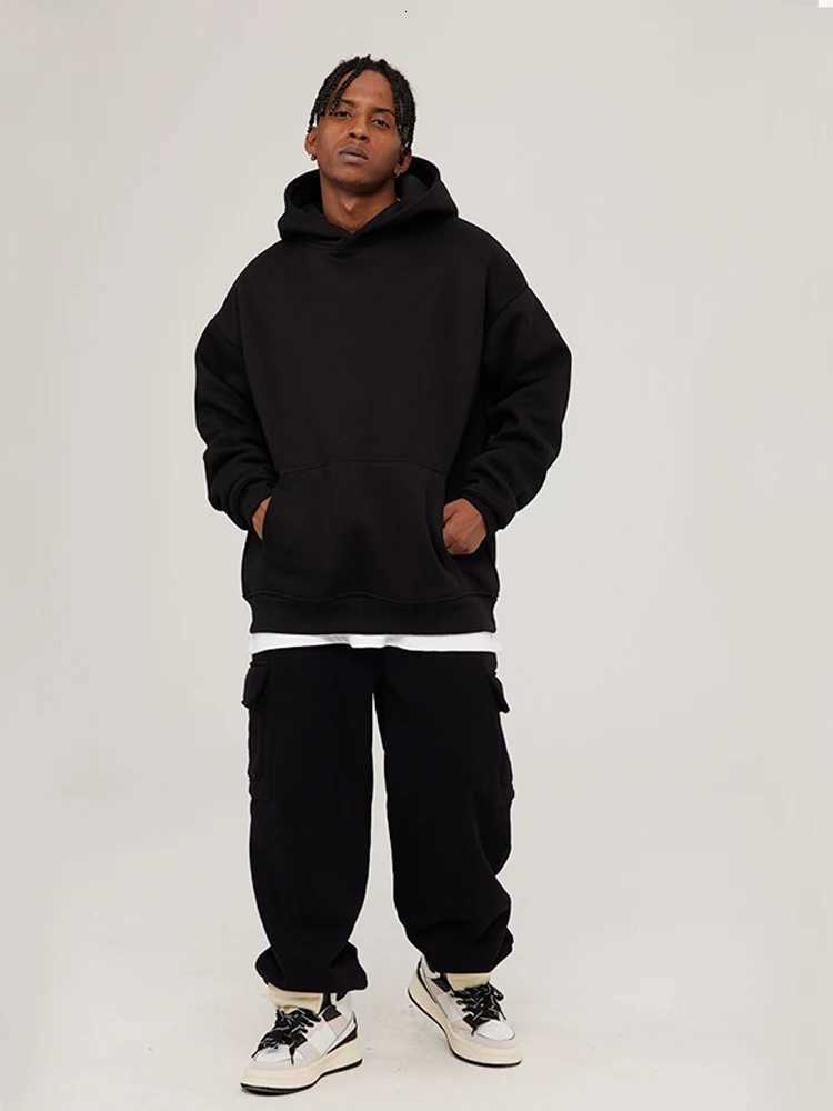 Heavy American Basic Solid Color Casual Loose Mens Hooded Sweater Students Go To Work Daily Versatile Classic NoneliminationT251023