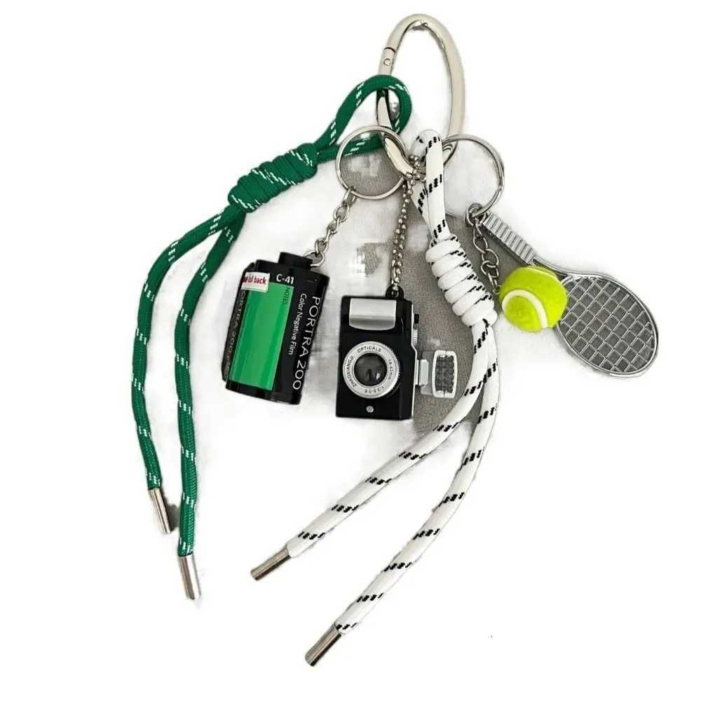 Creative Camera Braided Lanyards Keychain Tennis Kettle Car Keychain Ornament Racket Bag Pendant Women Z251023
