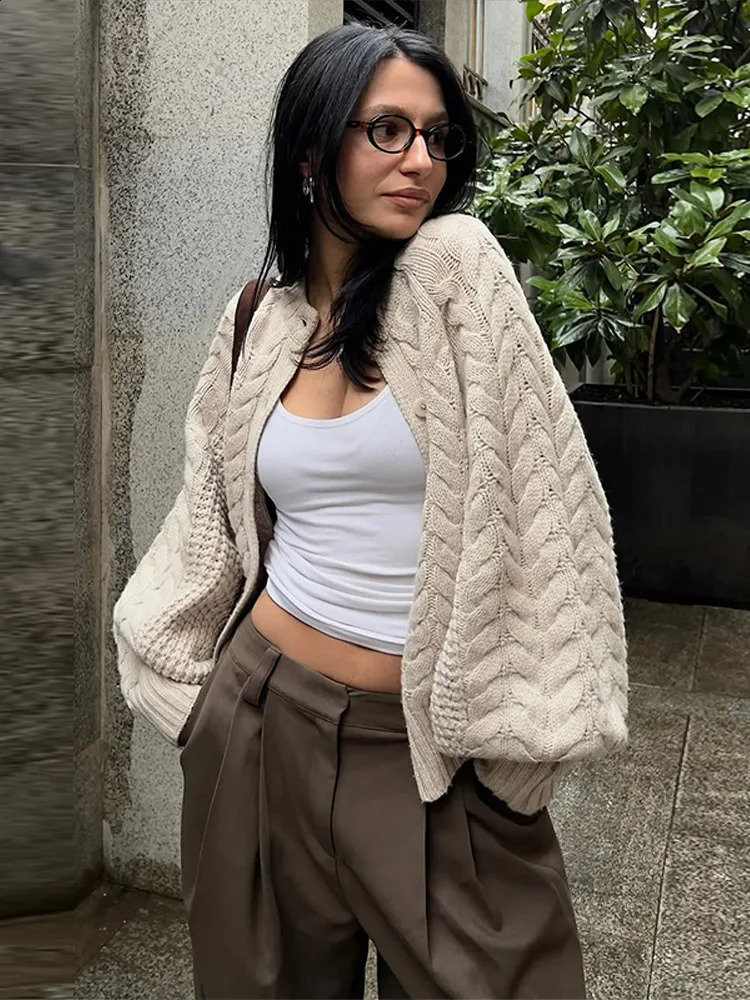 Casual Solid Knitted Women Cardigan Long Sleeves Oneck Single Breasted Female Sweater Autumn Winter Fashion Lady Knitwear 251022