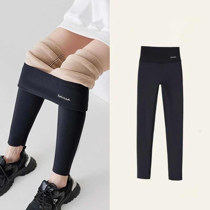 Autumn New Rabbit Velvet Shark Leggings Women High Waist Thin Fleece Warm Leggings Winter Seamless Sport Casual LeggingT251023