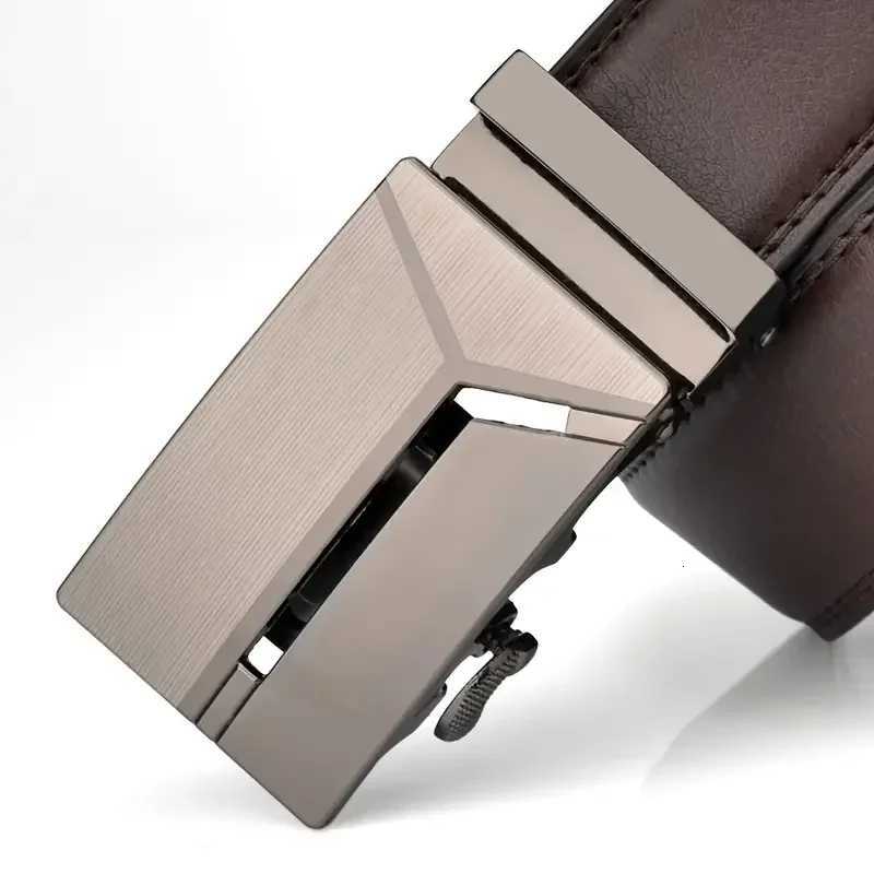 Fashionable Business Mens Authentic Luxury Brand Belts Automatic Buckle Waistband Leather Soft Belt with Casual Pants JeansXJ251023