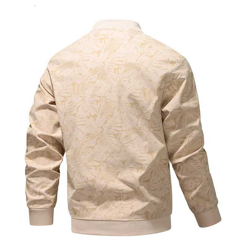 Korean Floral Print Aviator Jacket Men Casual Loose Fashion Trend High Street Stand Collar Coat Mens Versatile Baseball Jackets W251023
