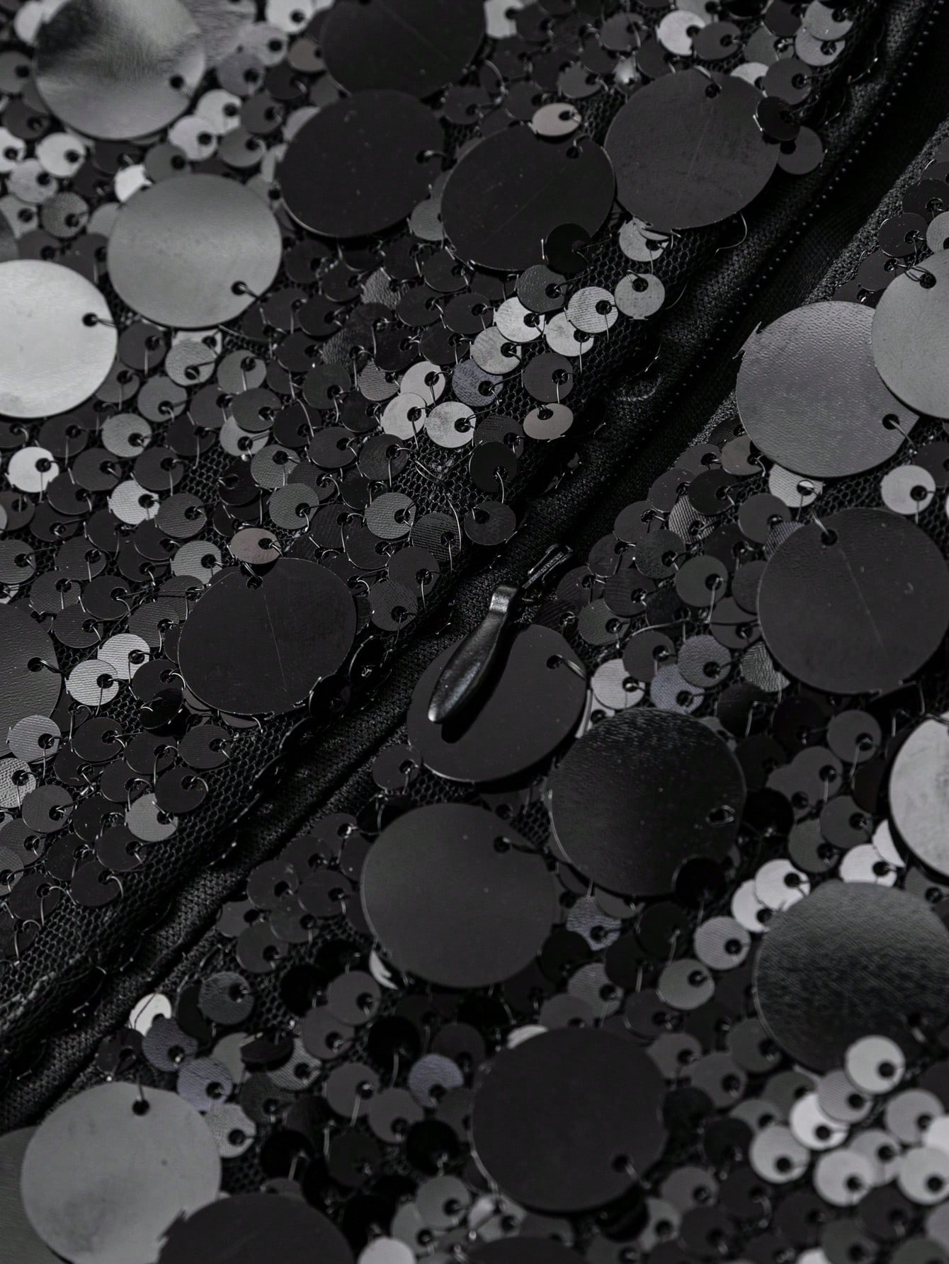 Women's Mememe Brand Sequin Evening Dress, Side Slit Tiered Tulle Cake Skirt Formal Gown (S-XL, Black/White)-D354