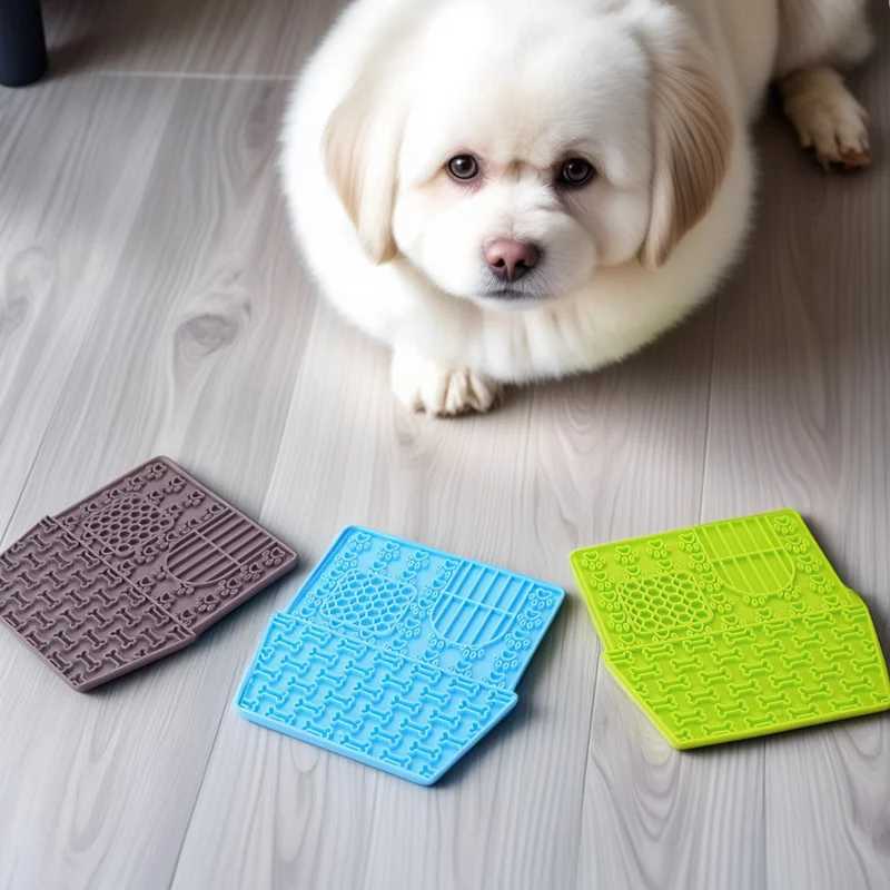 Pet Supplies Dog Licking Mat Silicone Cat Slow Food Tableware Bowl Suction Cup Anti Choking Anti Overturning Healthy Meal Mat Y251023