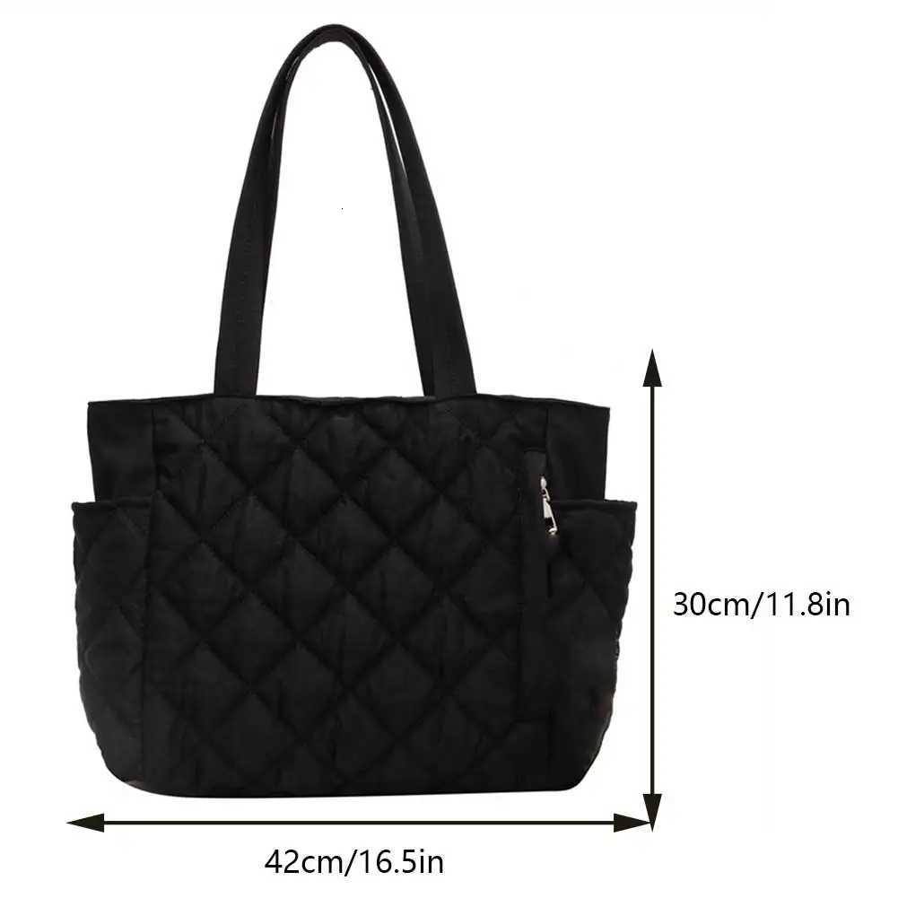 Women Padding Shoulder Bag Ladies Padded Hobo Handbag Travel Shoulder Bag Large Capacity Down Satchel Bag Shopping Tote BagL251023