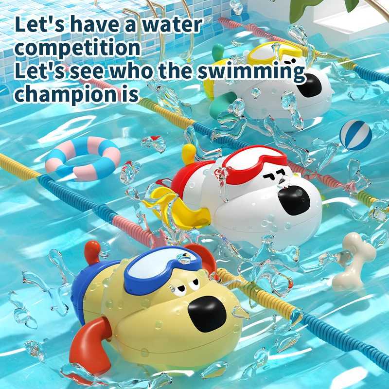 Childrens Bath Time Fun Spring Winding Toy Waterloving Dogs Bathroom Plaything Interactive Bathtub Toy for Kids J251023