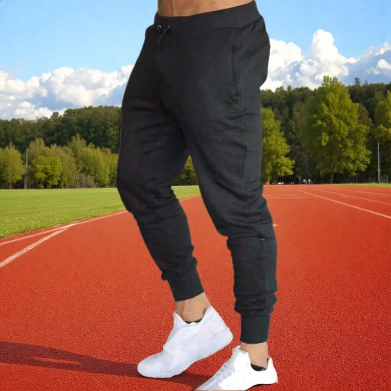 Autumn winter Men Gyms Pure color Pants Joggers Fitness Casual Long Workout Skinny Sweatpants Jogger Tracksuit 251023