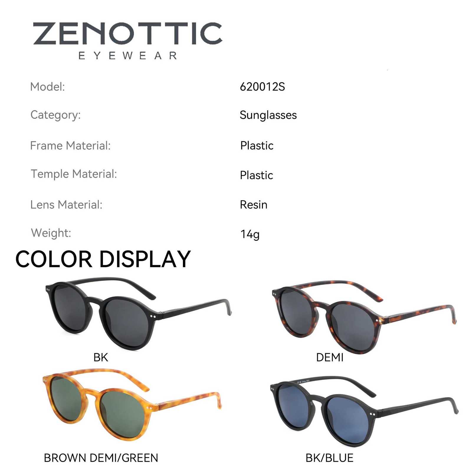 ZENOTTIC Fashion Polarized Sunglasses Men Women Brand Designer Retro Round Sun Glasses Vintage UV400 Goggles ShadesW251023