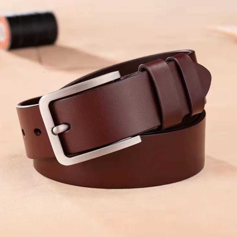 2026 New Mens Vintage Casual Belt Black Pin Buckle Student Versatile Leather Wide BeltXJ251023
