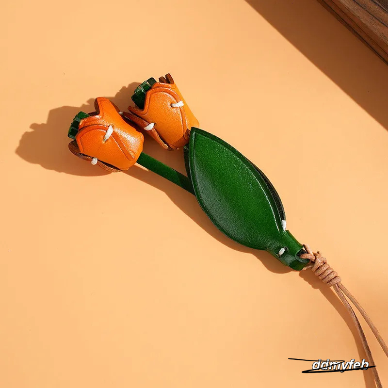 Handmade Leather Flower Charm For Women's Bag, Stylish Purse Pendant Accessory Ddmyfeb