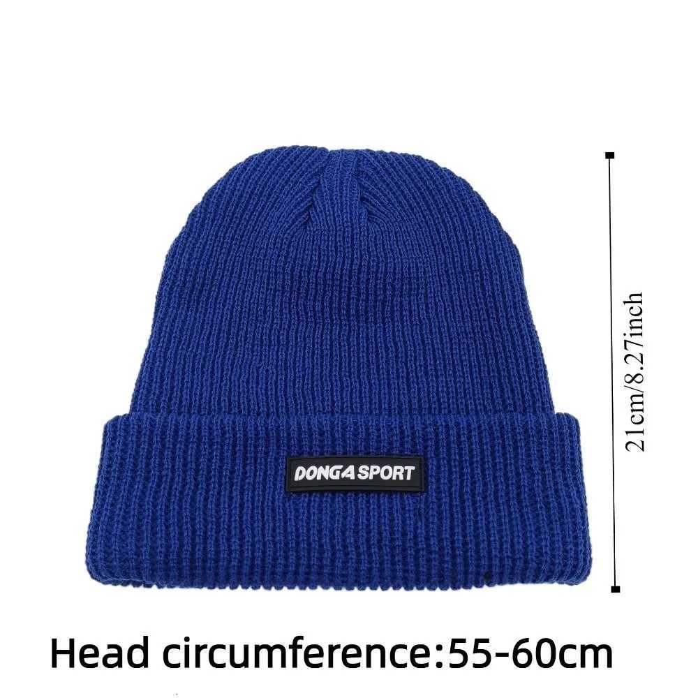 Fashion Solid Color Mens Winter Knit Hats Soft High Elasticity Letter Label Beanies Cap Ear Protection Outdoor Riding WoolenXJ251023